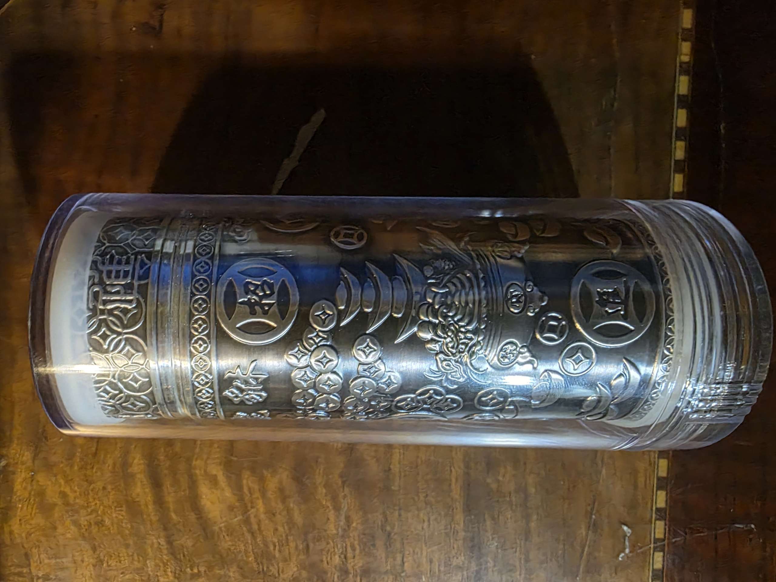 Fine Silver Drinking Cup Hundred Fu Healthy coffee/Hot tea/ Water Bottle 75g 5.5in H - Image 3
