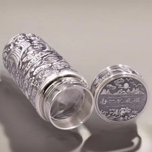 Fine Silver Drinking Cup Sailing Healthy Water Bottle 75g 5.5inch