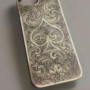 Each With Personal Customization  925 Oxidized Finish Silver Mobile Cover