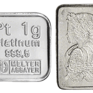 1 gram Platinum Bar - Random Brand - Secondary Market - 999.5 Fine