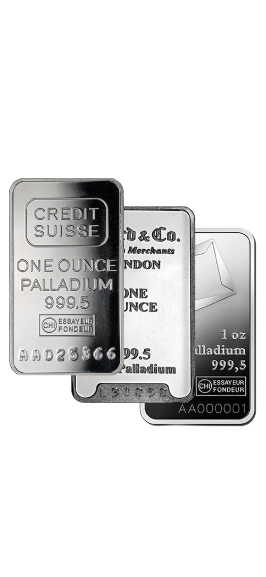 1 oz Palladium Bar (Varied Condition, Any Mint) Random Brand - Image 2